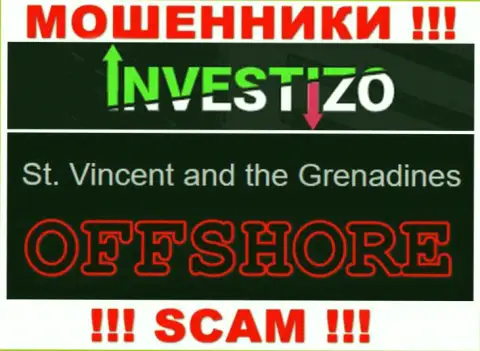 Т.к. Investizo расположились на территории Сент-Винсент и Гренадины, присвоенные депозиты от них не забрать