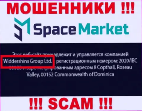 На официальном веб-ресурсе SpaceMarket Pro отмечено, что данной конторой управляет Widdershins Group Ltd