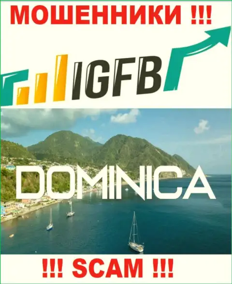 На сайте IGFB One указано, что они зарегистрированы в оффшоре на территории Commonwealth of Dominica