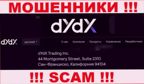 Избегайте сотрудничества с организацией dYdX !!! Предоставленный ими адрес - это ложь