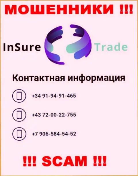 ШУЛЕРА из конторы Insure Trade в поисках доверчивых людей, звонят с различных номеров телефона