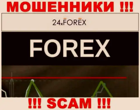 Не переводите средства в 24XForex, сфера деятельности которых - Forex