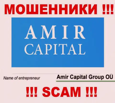 Amir Capital Group OU - это организация, владеющая мошенниками Amir Capital
