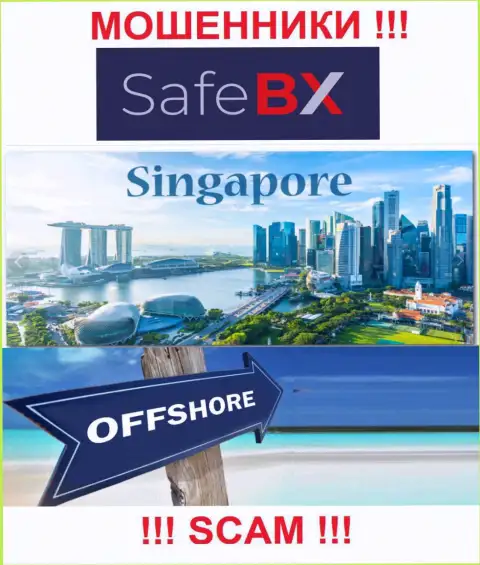 Singapore - оффшорное место регистрации мошенников Safe BX, представленное на их онлайн-ресурсе