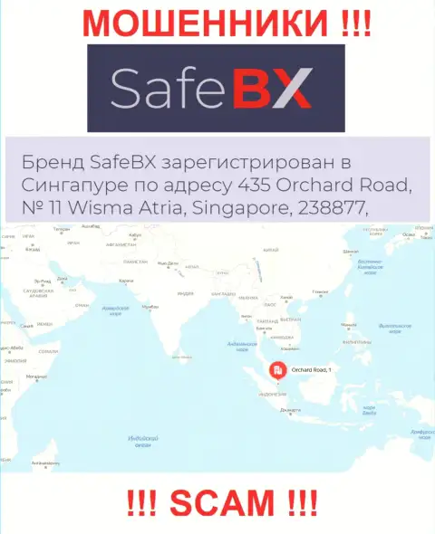 Не сотрудничайте с конторой Safe BX - указанные разводилы скрылись в офшоре по адресу: 435 Орчард-роуд, № 11 Висма Атриа, 238877 Сингапур