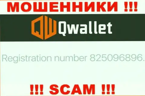 Организация QWallet Co разместила свой рег. номер у себя на официальном сайте - 825096896