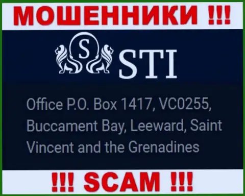 Saint Vincent and the Grenadines - это официальное место регистрации компании STI