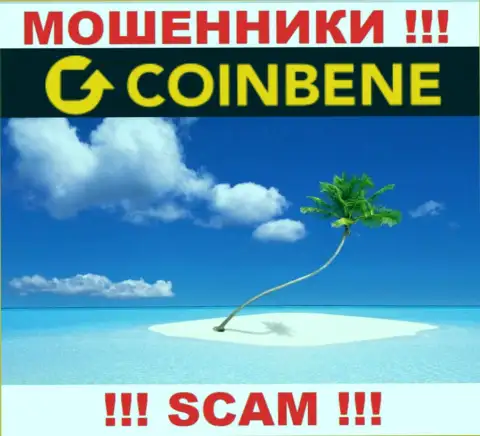 Махинаторы CoinBene отвечать за собственные мошеннические уловки не намерены, т.к. информация о юрисдикции спрятана