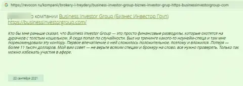 BusinessInvestorGroup Com - это КИДАЛЫ ! Совместное взаимодействие с которыми закончится отжатием вложенных средств - отзыв