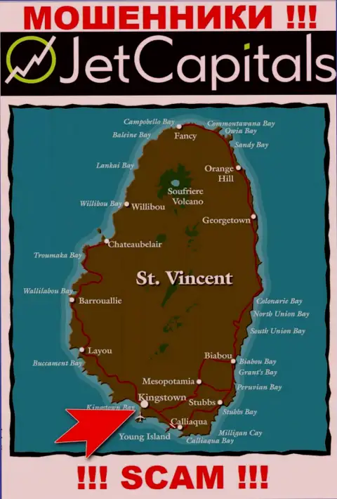 Kingstown, St Vincent and the Grenadines - именно здесь, в офшорной зоне, отсиживаются интернет мошенники Jet Capitals