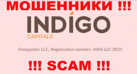 Регистрационный номер еще одной мошеннической компании Индиго Капиталс - 1004 LLC 2021