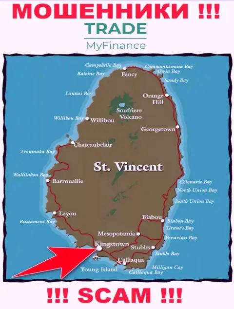 Юридическое место регистрации internet-мошенников Trade My Finance - Kingstown, Saint Vincent and the Grenadines
