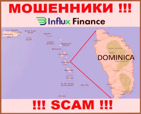 Организация ИнФлукс Финанс Про - это мошенники, базируются на территории Dominica, а это офшор