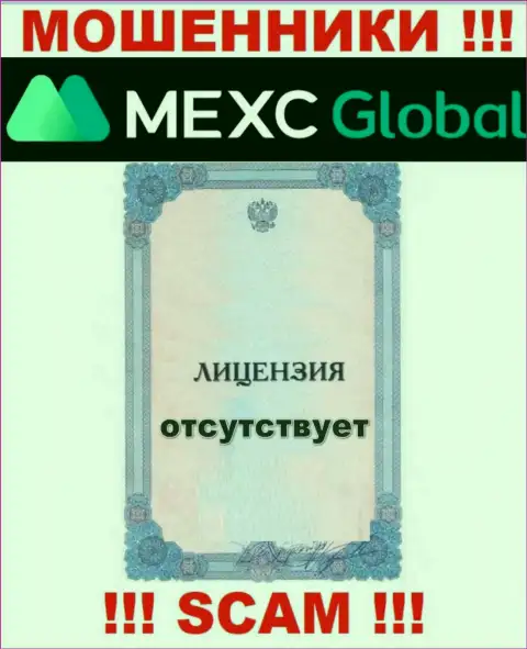 У мошенников MEXC Global на сайте не представлен номер лицензии на осуществление деятельности компании !!! Будьте крайне внимательны
