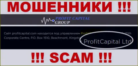 На официальном сайте ПрофитКапиталГрупп мошенники указали, что ими владеет ProfitCapital Group