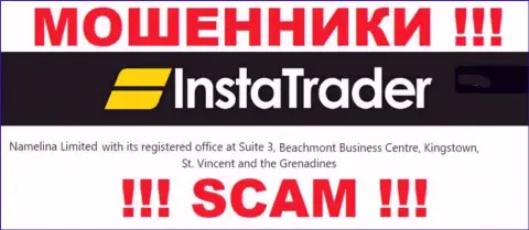 Будьте начеку - контора Insta Trader спряталась в оффшорной зоне по адресу: Suite 3, ​Beachmont Business Centre, Kingstown, St. Vincent and the Grenadines и обманывает людей